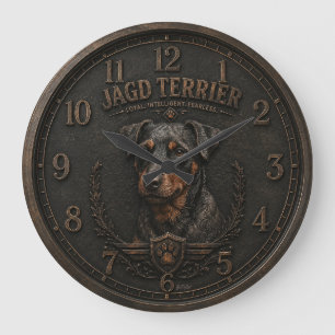 Jagdterrier, Jagdlogo Große Wanduhr