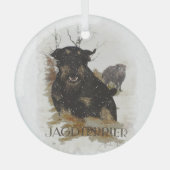 Jagdterrier Ornament Aus Glas (Vorderseite)