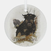 Jagdterrier Ornament Aus Glas (Rückseite)