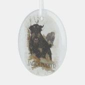 Jagdterrier Ornament Aus Glas (Vorderseite links)