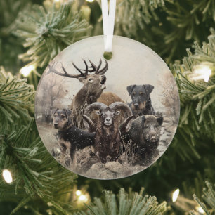 Jagdterrier ornament aus glas