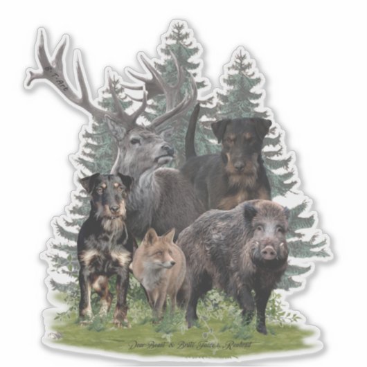 Jagdterrier Sticker (Vorderseite)