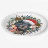 Jagdterry, Frohe Weihnachten Pappteller (Schrägansicht)