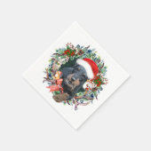Jagdterry, Frohe Weihnachten Serviette (Ecke)