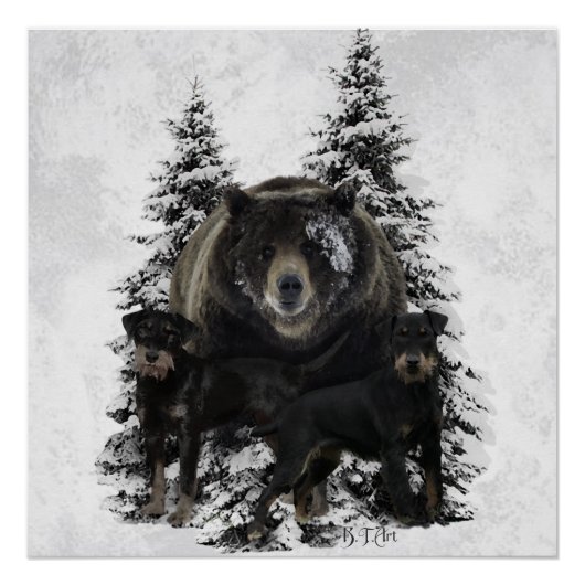 Jagdterry Tapestry Poster Acrylic Print Triptych (Vorderseite)