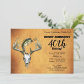Jagdthema 40. Geburtstag Party Einladung (Stehend Vorderseite)