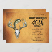 Jagdthema 40. Geburtstag Party Einladung (Vorne/Hinten)