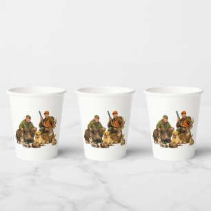 Jagdtrophäen mit Hunden Outdoor-Jäger-Geschenk Pappbecher