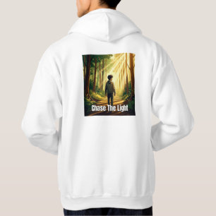 Jage dem Licht Inspirierende grafische Naturkunst Hoodie