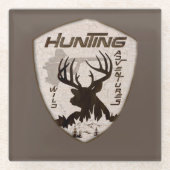 Jagen Abenteuer Quadrat Aufkleber Schlüsselanhänge Glasuntersetzer (Vorderseite)