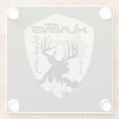 Jagen Abenteuer Quadrat Aufkleber Schlüsselanhänge Glasuntersetzer (Rückseite)