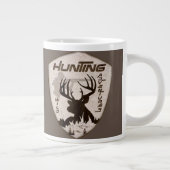 Jagen Abenteuer Quadrat Aufkleber Schlüsselanhänge Jumbo-Tasse (Rechts)