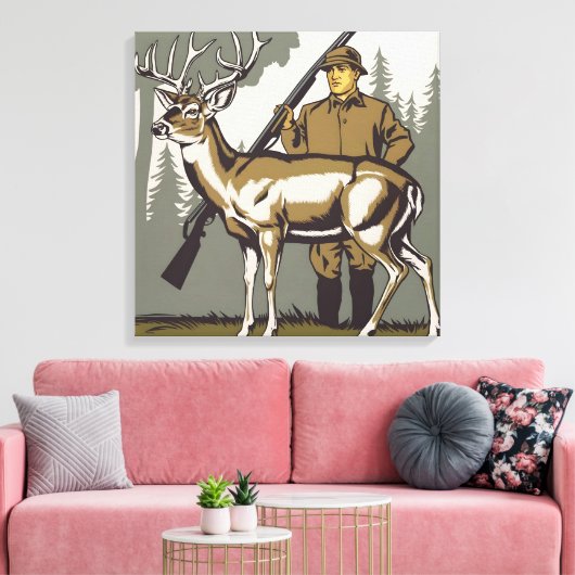 Jagen Begin Display Your Adventures Elegante Leinwanddruck (Insitu (Wohnzimmer))