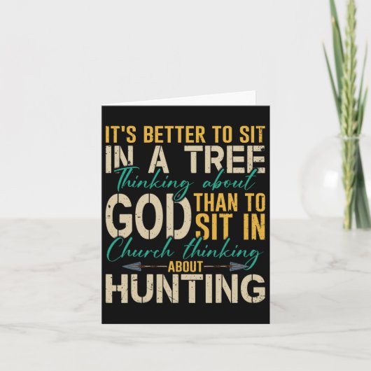 Jagen besser, um in einem Baum zu sitzen, der über Karte (Vorderseite)