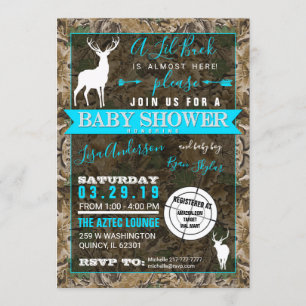 Jagen Camouflage Baby Dusche Buck Einladung