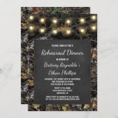 Jagen Camouflage + Chalk Probe Abendessen Einladun Einladung (Vorne/Hinten)