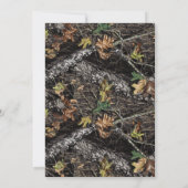 Jagen Camouflage Chalkboard Geburtstagsparty Einla Einladung (Rückseite)