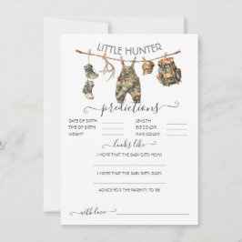 Jagen Camouflage Clothesline Baby Predictions Game Einladung