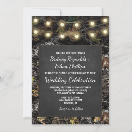 Jagen Camouflage Halbpension Rustikale Hochzeitsei Einladung