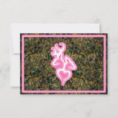 Jagen Camouflage Rosa Custom Wedding UAWG Einladun RSVP Karte (Rückseite)