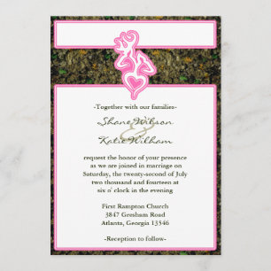 Jagen Camouflage Rosa Farbeinladung für die benutz Einladung