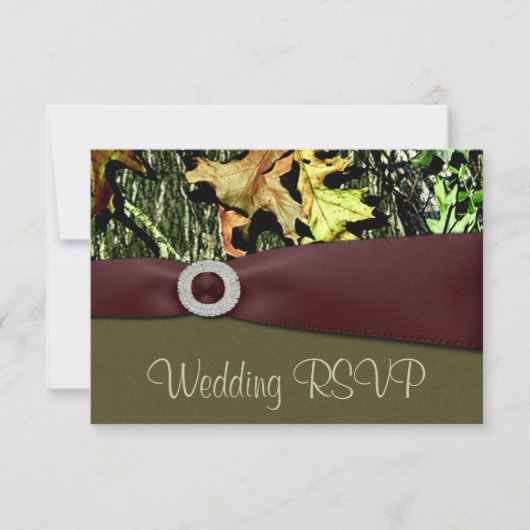 Jagen Camouflage UAWG Wedding Cards RSVP Karte (Vorderseite)