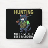 Jagen Cat Hunter Funny Junting lässt mich fühlen Mousepad (Mit Mouse)