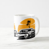 Jagen der Vintagen Muskelkarosserie des Horizonts Kaffeetasse (VorderseiteRechts)
