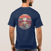 Jagen des Sonnenuntergang-Abend-Horizon-BaumwollT- T-Shirt (Rückseite)