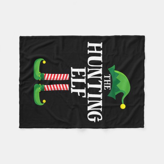 Jagen Elf Matching Family Group Weihnachts-Party Fleecedecke (Vorderseite (Horizontal))