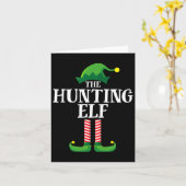 Jagen Elf Matching Family Group Weihnachts-Party Karte (Gelbe Blume)