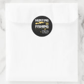 Jagen & Fischen - Funny Fishe Runder Aufkleber (Tasche)