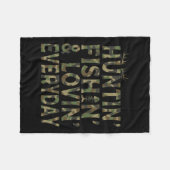 Jagen Fischen Liebe Jagen Vater Fleecedecke (Vorderseite (Horizontal))