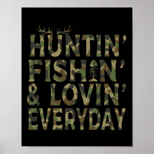 Jagen Fischen Liebe Jagen Vater Poster
