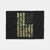 Jagen Fischen Liebe jeden Tag Camouflage American  Fleecedecke (Vorderseite (Horizontal))