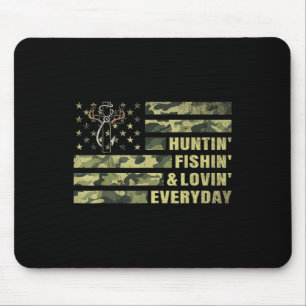 Jagen Fischen Liebe jeden Tag Camouflage American Mousepad
