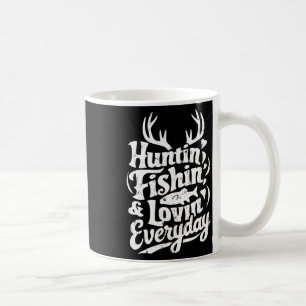 Jagen Fischen Liebe jeden Tag Shirt Jäger Fisch Kaffeetasse