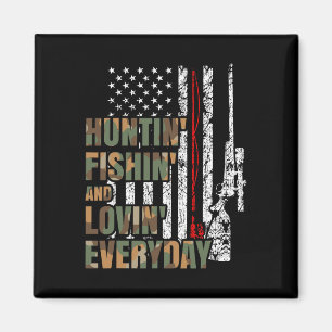 Jagen Fischen Love Alltag American Deer Hunt Magnet
