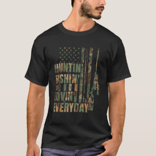 Jagen Fischen Love Alltag American Deer Hunt T-Shirt