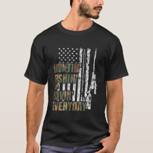 Jagen Fischen Love Alltag American Deer Hunt T-Shirt