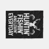 Jagen Fischen Love Alltag Funny Hunter Fishe Fleecedecke (Vorderseite (Horizontal))