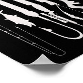 Jagen Fischen US Flag American Themed Deco Poster (Ecke)