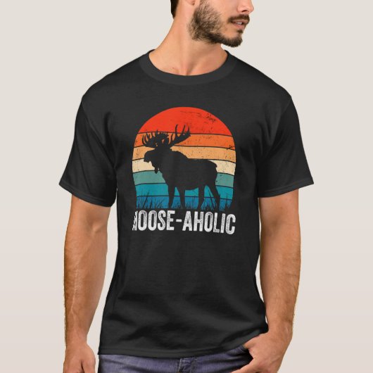 Jagen Grafik Elch aholic Frauen Männer Elche Hunte T-Shirt (Vorderseite)