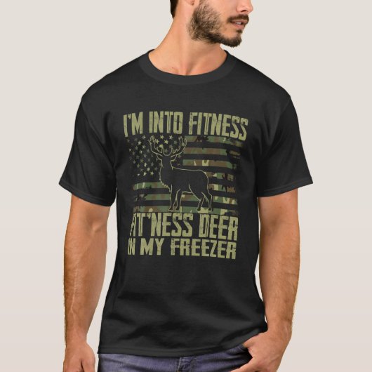 Jagen I m In Fitness Deer Freezer Funny Geschenk F T-Shirt (Vorderseite)