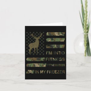 Jagen Ich bin in Fitness Deer Freezer Funny Hunter Karte