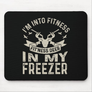 Jagen Ich bin in Fitness Deer Freezer Funny Hunter Mousepad