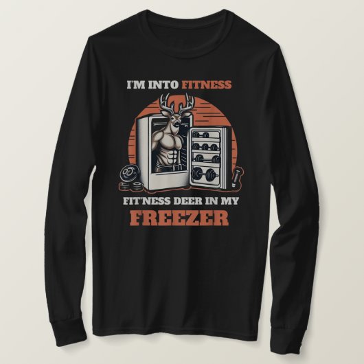 Jagen Ich bin in Fitness Deer Freezer Funny Hunter T-Shirt (Design vorne)