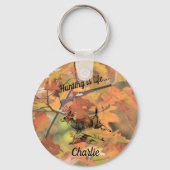 Jagen ist Leben Personalisiert Buck und Shotgun Schlüsselanhänger (Vorderseite)