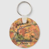 Jagen ist Leben Personalisiert Fasan und Shotgun Schlüsselanhänger (Vorderseite)