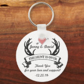 "Jagen ist vorbei" Personalisierte Schlüsselring-G Schlüsselanhänger (Vorderseite)